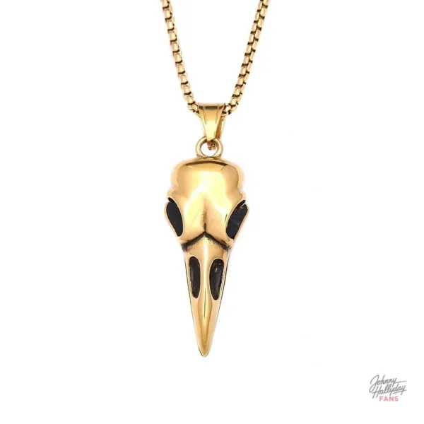 Collier Johnny Hallyday - pendentif Corbeau en version 1