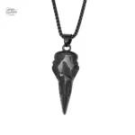 Collier avec pendentif Corbeau - modèle 2 Johnny Hallyday