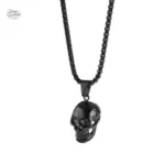 Collier pendentif Johnny Hallyday - modèle doré élégant
