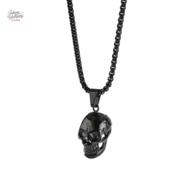 Collier pendentif Johnny Hallyday - modèle doré élégant