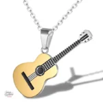 Collier pendatif Johnny Hallyday en forme de guitare