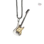 Collier Johnny Hallyday avec pendentif guitare stylisé