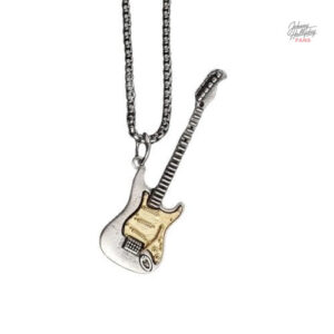 Collier Johnny Hallyday avec pendentif guitare stylisé