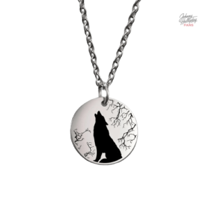 Collier pendentif Johnny Hallyday - Loup