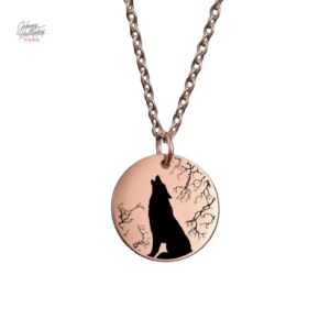 Collier Johnny Hallyday avec motif de loup