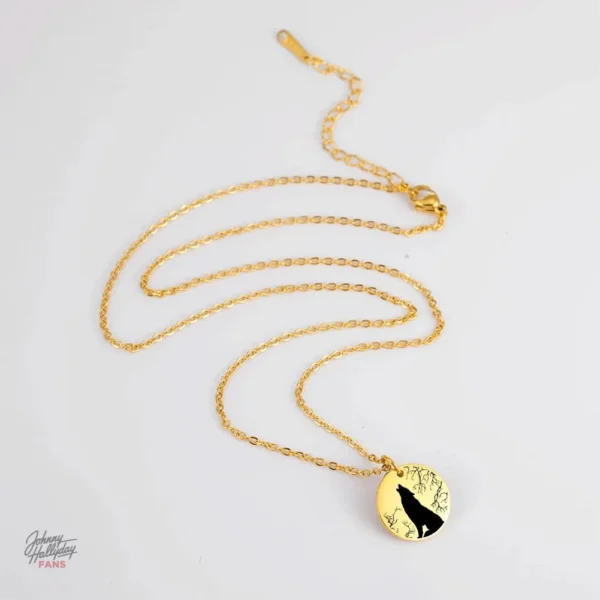 Collier Loup inspiré par Johnny Hallyday
