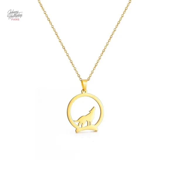 Pendentif loup Johnny Hallyday - design unique