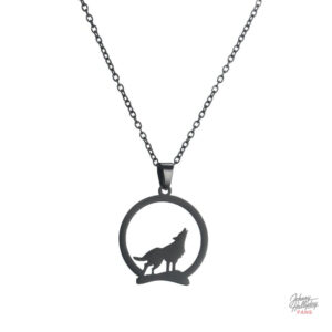 Accessoire Johnny Hallyday - collier pendentif loup distinctif