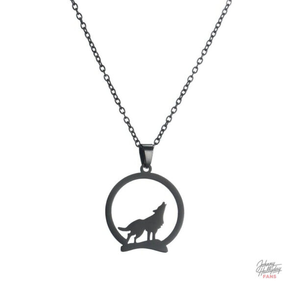 Accessoire Johnny Hallyday - collier pendentif loup distinctif