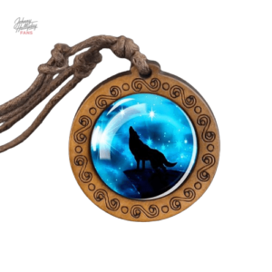 Pendentif Loup Johnny Hallyday en collier