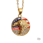 Collier médaillon Aigle America - Johnny Hallyday