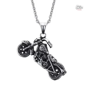 Collier pendentif Johnny Hallyday Motard - modèle élégant