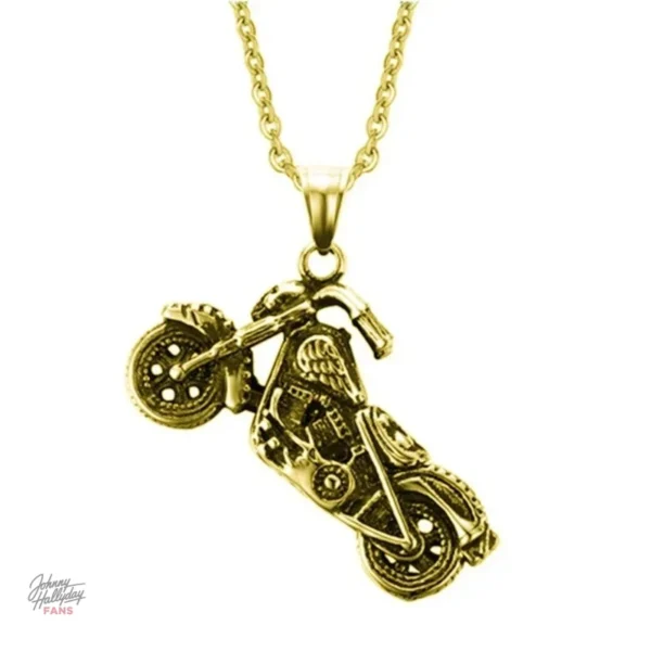 Collier Johnny Hallyday Motard - deux styles uniques disponibles