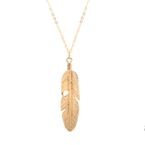 Collier Johnny Hallyday - Pendentif plume élégant