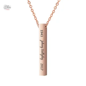 Collier avec pendentif Johnny Hallyday - design élégant
