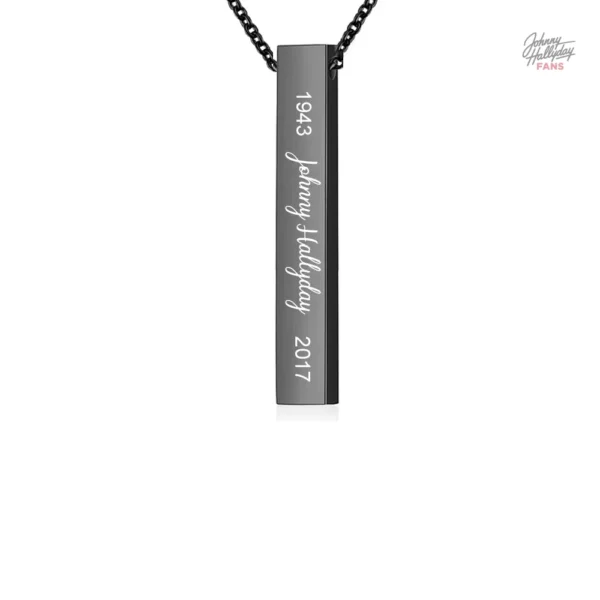 Variété de modèles de colliers Johnny Hallyday avec signature