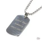 Bijoux inspirés de Johnny Hallyday, collier plaque unique