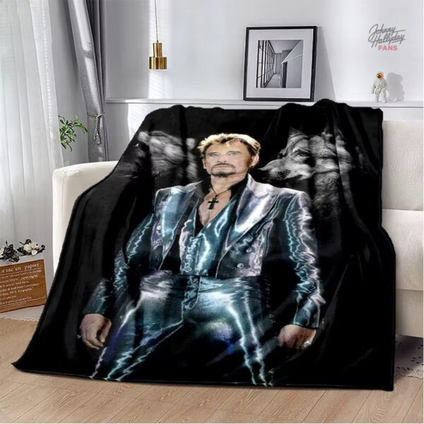 Couverture flanelle Johnny Hallyday – modèle 10