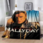 Couverture flanelle Johnny Hallyday – modèle 14