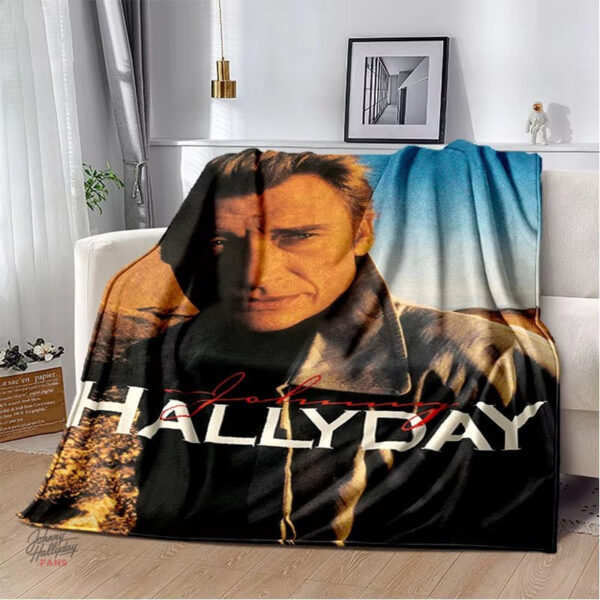 Couverture flanelle Johnny Hallyday – modèle 14