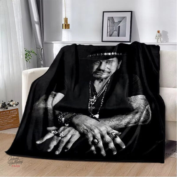 Couverture flanelle Johnny Hallyday – modèle 1 - vue 3