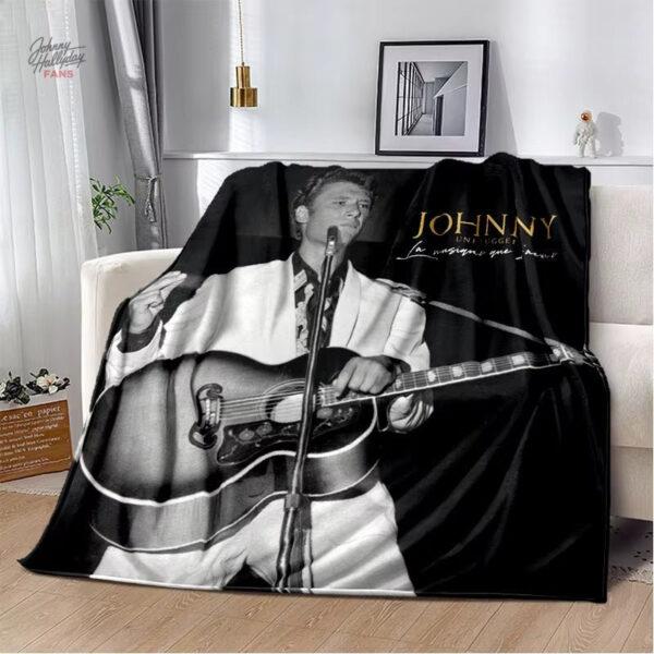 Couverture flanelle Johnny Hallyday – modèle 1 - vue 4