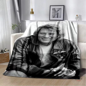 Couverture flanelle Johnny Hallyday – modèle 2