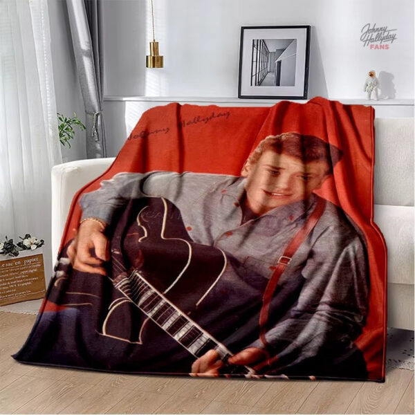 Couverture flanelle Johnny Hallyday – modèle 5