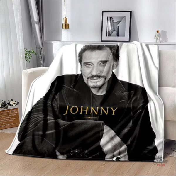 Couverture flanelle Johnny Hallyday – modèle 6
