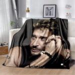 Couverture flanelle Johnny Hallyday – modèle 7