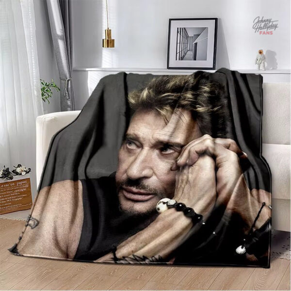 Couverture flanelle Johnny Hallyday – modèle 7