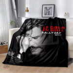 Couverture flanelle Johnny Hallyday – modèle 9