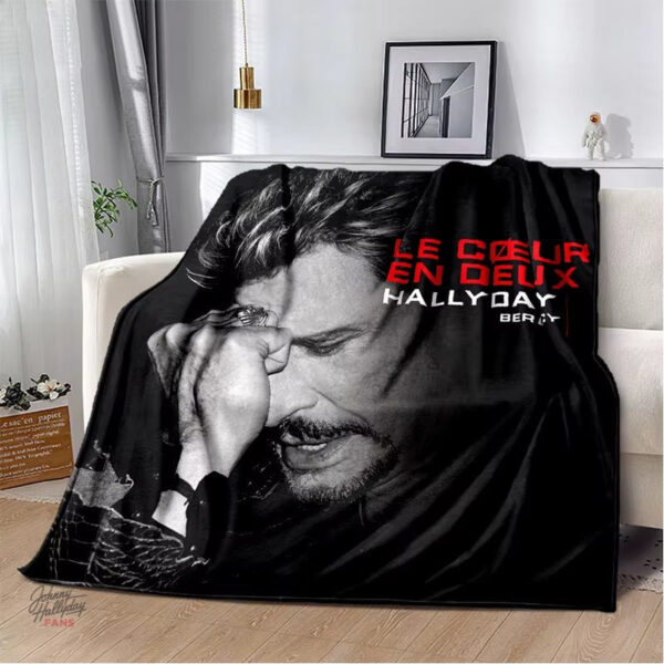 Couverture flanelle Johnny Hallyday – modèle 9