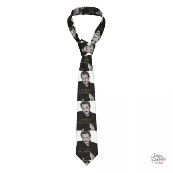 Cravate à motifs floraux Johnny Hallyday tendance