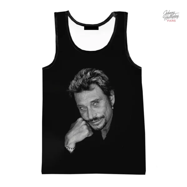 Débardeur Johnny Hallyday modèle 1 en coton pour fans de rock