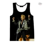 Débardeur Johnny Hallyday modèle 20 en coton noir
