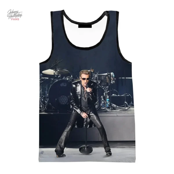 Débardeur Johnny Hallyday modèle 8 en coton confortable