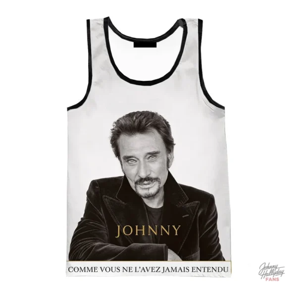 Débardeur Johnny Hallyday modèle 9 en tissu léger et confortable