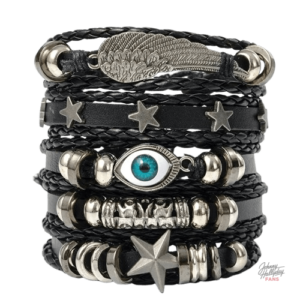 Modèle 1 de l'ensemble de bracelets Johnny Hallyday