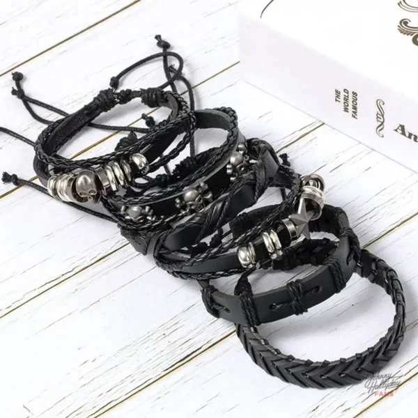 Variété de bracelets inspirés de Johnny Hallyday, style unique