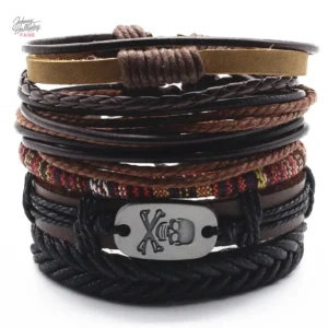 Set de 7 bracelets inspirés par Johnny Hallyday