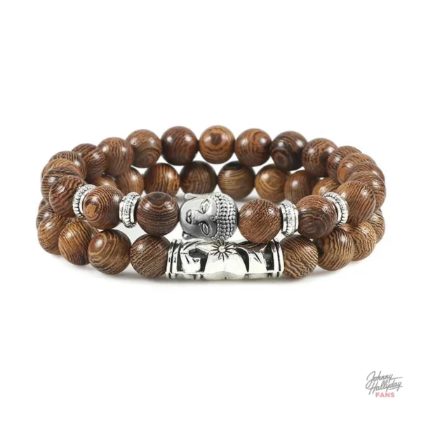 Ensemble de bracelets Johnny Hallyday Bouddha