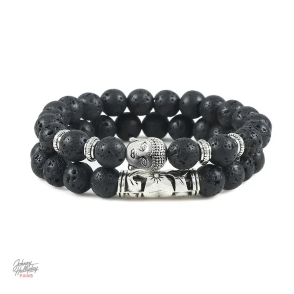 Variations de bracelets Johnny Hallyday, thème Bouddha