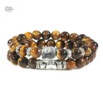 Bracelets Johnny Hallyday, design Bouddha, élégance décontractée
