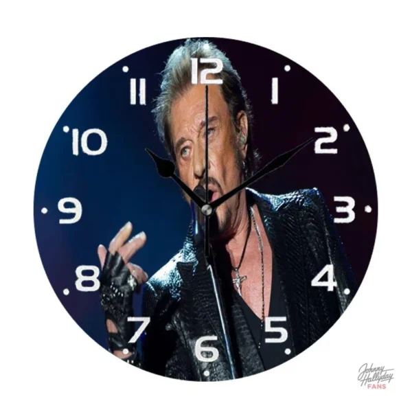 Horloge Johnny Hallyday avec portrait emblématique