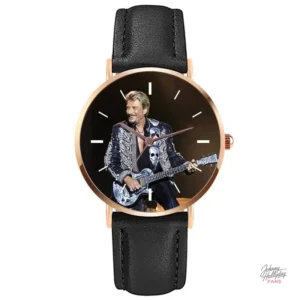 Montre Johnny Hallyday modèle 1 en noir élégant