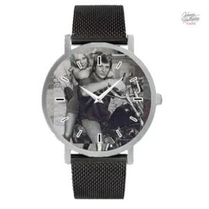Montre Johnny Hallyday modèle 25 avec bracelet métal bicolore