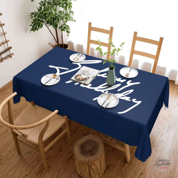 Nappe rectangulaire Johnny Hallyday pour fêtes