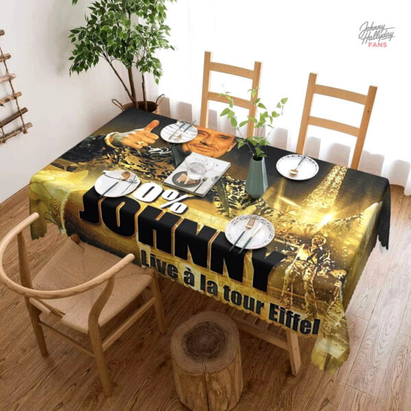 Nappe Johnny Hallyday avec design accrocheur