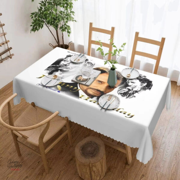 Nappe rectangulaire Johnny Hallyday 140 x 180 cm - vue 4